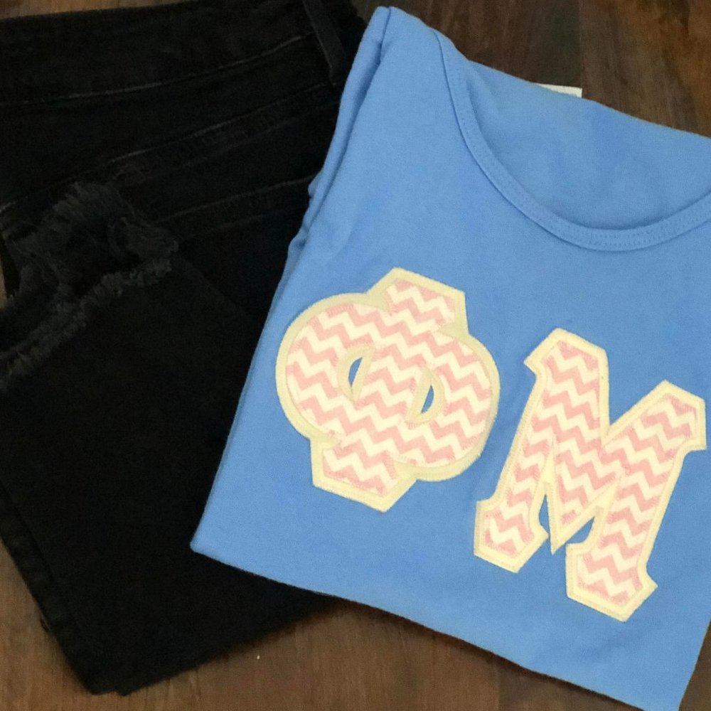 Phi Mu Comfort Colors Tank with Letters